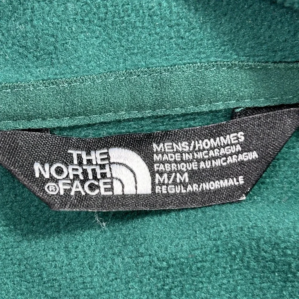 The North Face Jacket Mens Medium Green‎ Softshell Full Zip Hiking Outdoor Lined